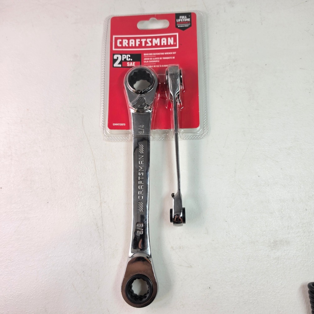 Craftsman 2pc SAE Quad Box Ratcheting Wrench Set CMMT12873